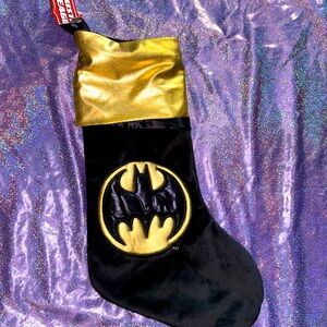 Vintage Metallic Batman Christmas Stocking